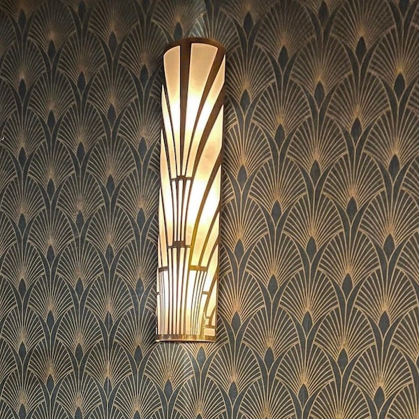 Art Deco Sconce Etsy