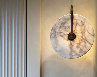 ALISTER Marble Sconce - Wall Light, Living Room Lighting, Hallway Wall Lighting, Marble Wall Sconce, Mid Century Modern Lighting