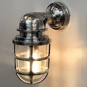 LOZICA Nautical Wall Sconce - Nautical Wall Light, Outdoor Light, Patio Light, IP54 Lighting, Brass Casting Light, Bulkhead, Marine Sconce