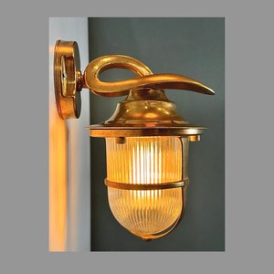 KALA Nautical Wall Sconce - Nautical Wall Light, Outdoor Light, Patio Light, IP64 Lighting, Brass Casting Light, Bulkhead, Marinal