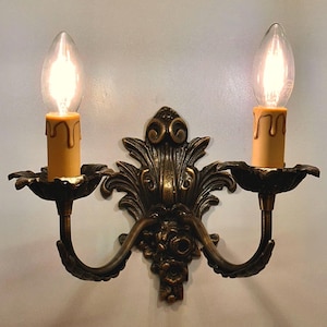 Aplique de pared tradicional de latón ROANNE: luminaria, iluminación de pared, luz de pared, luz clásica, iluminación victoriana