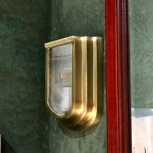 PARIS Art Deco Solid Brass Casting Wall Sconce Light Fixture, Design Lighting, Cast Wall Lighting, Bedside Light, Vanity Lighting image 1