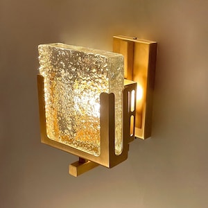 TROMSO Cast Glass Wall Sconce - Light Fixture, Wall Lighting, Wall Lamp, Wall Light , Bedside Light, Handmade Lighting