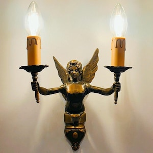 Aplique de pared tradicional de latón DREUX: luminaria, iluminación de pared, luz de pared, luz clásica, iluminación victoriana