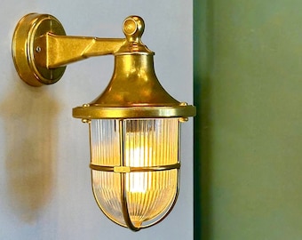 VIGO Nautical Wall Sconce - Nautical Wall Light, Outdoor Light, Patio Light, IP64 Lighting, Brass Casting Light, Bulkhead, Marinal