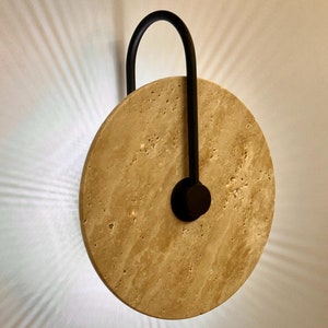 ALISTER Travertine Sconce - Wall Light, Living Room Lighting, Hallway Wall Lighting, Marble Wall Sconce, Mid Century Modern Lighting