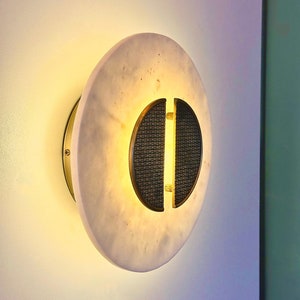 DUGENTO Marble Sconce - Wall Light, Living Room Lighting, Hallway Wall Lighting, Marble Wall Sconce, Mid Century Modern Lighting