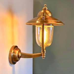 CAEN Nautical Wall Sconce - Nautical Wall Light, Outdoor Light, Patio Light, IP64 Lighting, Brass Casting Light, Bulkhead, Marine Sconce