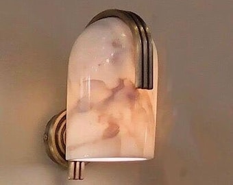 BOLOS Marble Art Deco Wall Sconce  - Light Fixture, Design Lighting, Marble Wall Lighting, Bedside Light, Art Deco Lighting, Vanity Lighting