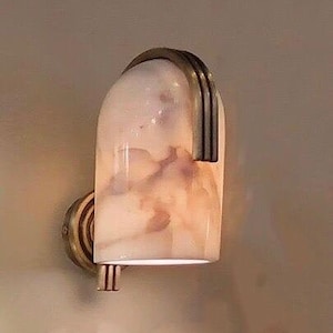 BOLOS Marble Art Deco Wall Sconce  - Light Fixture, Design Lighting, Marble Wall Lighting, Bedside Light, Art Deco Lighting, Vanity Lighting