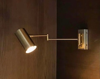 BITOLA Articulating Wall Sconce - Light Fixture, Wall Lighting, Wall Lamp, Wall Light , Bedside Light, Industrial Lighting, Brass Lighting