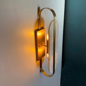 ARGOS Marble Sconce - Wall Light, Patio Lighting, Eclectic Wall Lighting, Marble Wall Sconce, Mid Century Modern Lighting