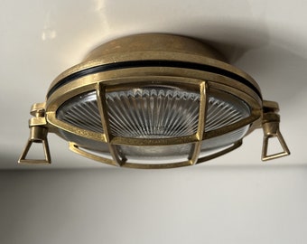 PATIN MINI Nautical Ceiling Fixture - Nautical Wall Light , Outdoor Light, Patio Light, IP64 Lighting, Brass Casting Light, Bulkhead Light