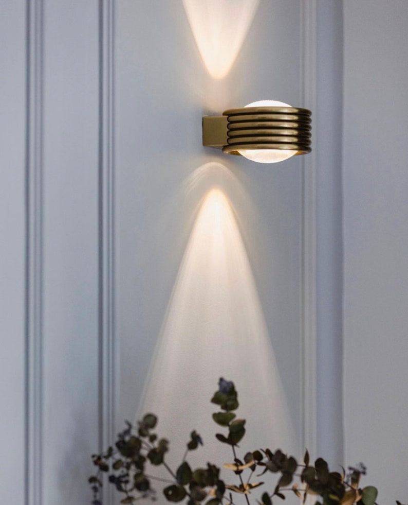 LUPA Wall Sconce Light Fixture, Wall Lighting, Wall Lamp, Wall Light , Bedside Light, Art Deco Lighting, Brass Lighting image 3