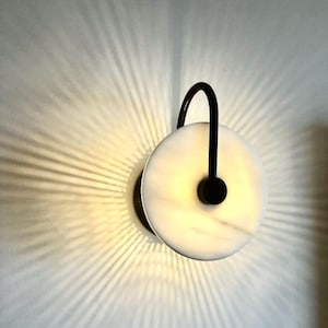 ALISTER MINI Marble Sconce - Wall Light, Living Room Lighting, Hallway Wall Lighting, Marble Wall Sconce, Mid Century Modern Lighting