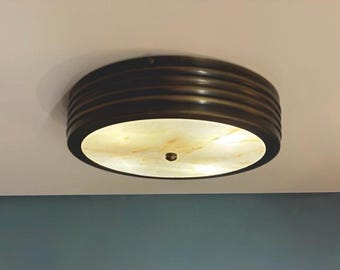 SERION CEILING Lámpara de techo semiempotrada de mármol hecha a mano