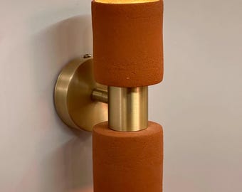 LAVAL Handmade Terracotta Ceramic Wall Sconce - Modern  Light