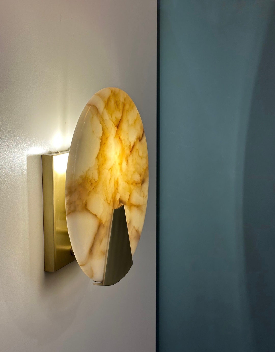CHALDIS Marble Wall Sconce – Mid Century Modern Lighting, Hallway Light ...