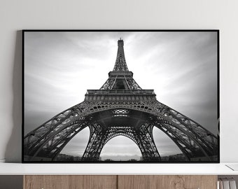 Paris Prints - Tour Eiffel Black and White, Eiffel Tower, Paris Photo 16x20, Paris Architecture, Black White Art, Paris Wall Art Prints