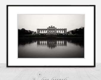 Schonbrunn Palace Photography – Black and White Vienna Wall Art