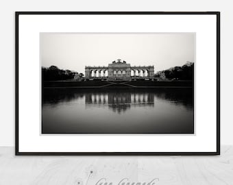 Black and White Photography - Schonbrunn Palace in Vienna, Vienna photography, Austria, black decor, home decor, Vienna wall art - "Remnant"