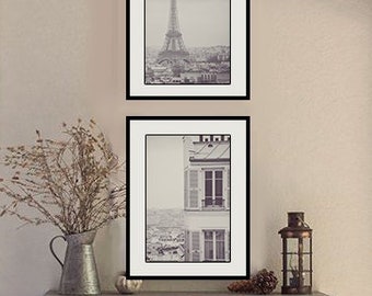 Black and White Paris Print Set - set of 3 prints paris black and white 8x10 11x14 16x24 paris photography eiffel tower paris wall decor