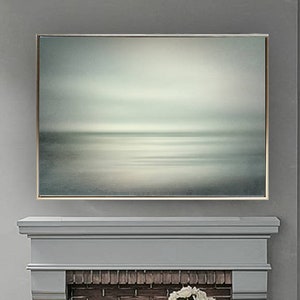 Abstract Beach Art - sea green grey abstract wall art 20x30 coast wall decor 8x10 ocean prints modern art 11x14 canvas 16x20 - "Resolution"