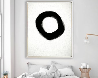 Black and White Art - large wall art, minimalist art, large canvas art, abstract art black and white 20x24 20x30 modern canvas art "Clarity"