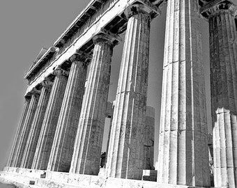 Parthenon Print - Black and White Photography, Greece Photography, Parthenon Wall Art, black and white architecture, black white wall art