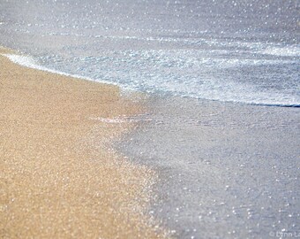 Beach Photography - purple ocean waves coastal art 8x10 art summer photography beige 16x20 24x36 sparkly beach wall decor 11x14 "Purple Tide