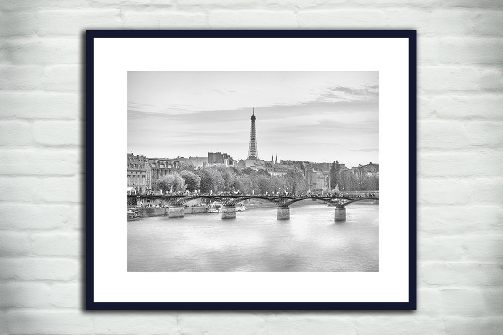 Black and White Photography Seine River Eiffel Tower Paris - Etsy