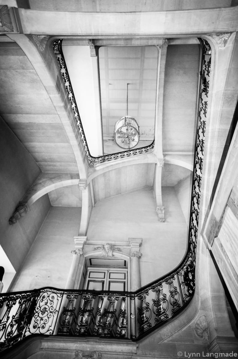 Schwarz und weiß Fotografie Treppe Versailles Palast Paris | Etsy