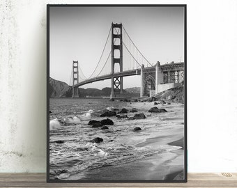 Golden Gate Bridge - Fine Art Photograph in Black and White, 8x10, 11x14, 16x20