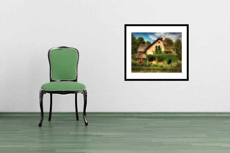 Paris Photography cottage palace of versailles gardens brown green, versailles photography, paris print 8x10 shabby chic Pastorale image 2