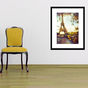 Paris Photography Eiffel Tower in gold, Paris wall prints, travel, wall decor, europe, yellow photo Romance in Gold image 2