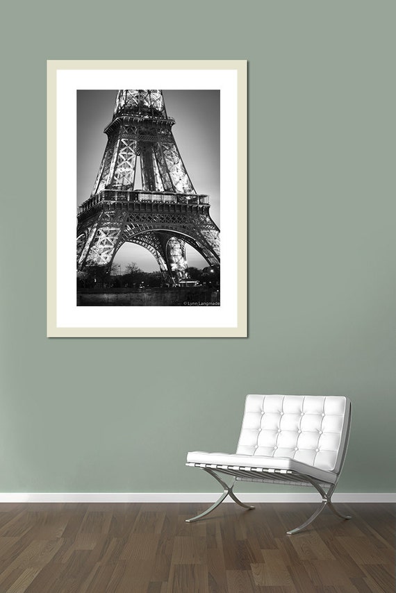 eiffel tower night prints 8x10 black and white photography paris themed room 11x14 wall art 16x20 Transcendant Paris Black and White