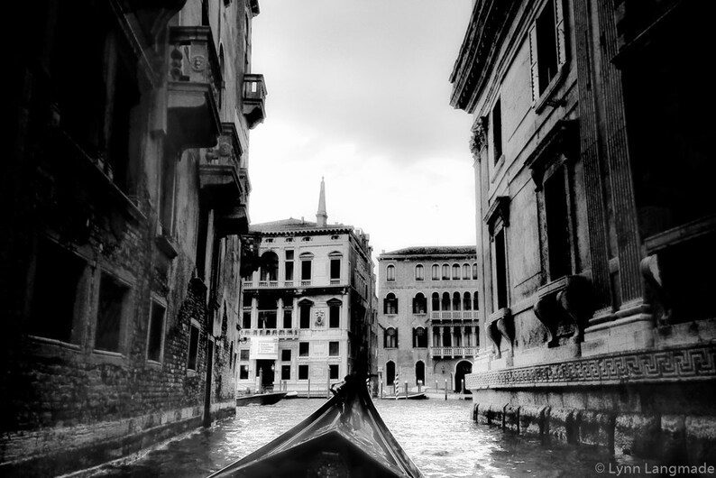 Black and White Venice Print Set set of 3 travel prints | Etsy