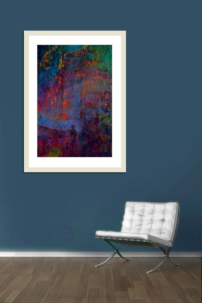 Blue Abstract Wall Art large canvas art 20x30 living room Etsy