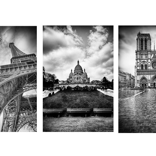 Paris Wall Art Paris Print Set Black and White Photography Etsy