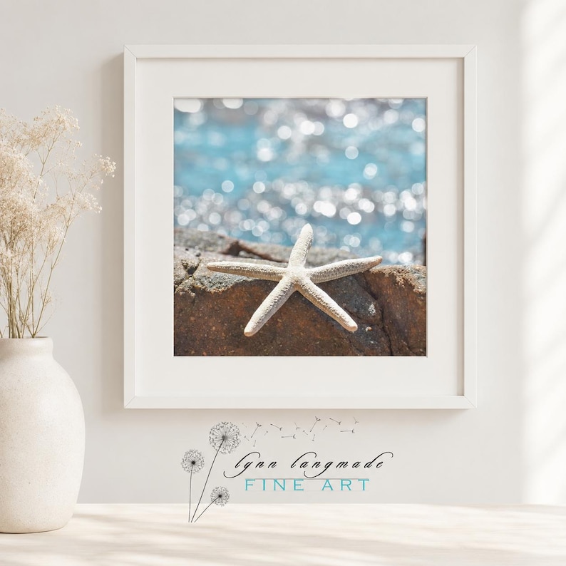 Starfish Beach Photo – Coastal Ocean Art Print image 1