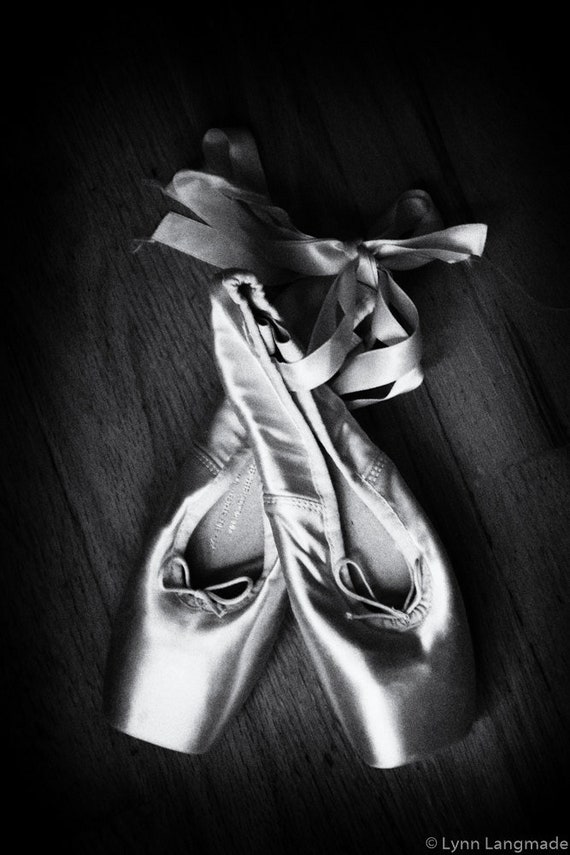 black and white ballet shoes