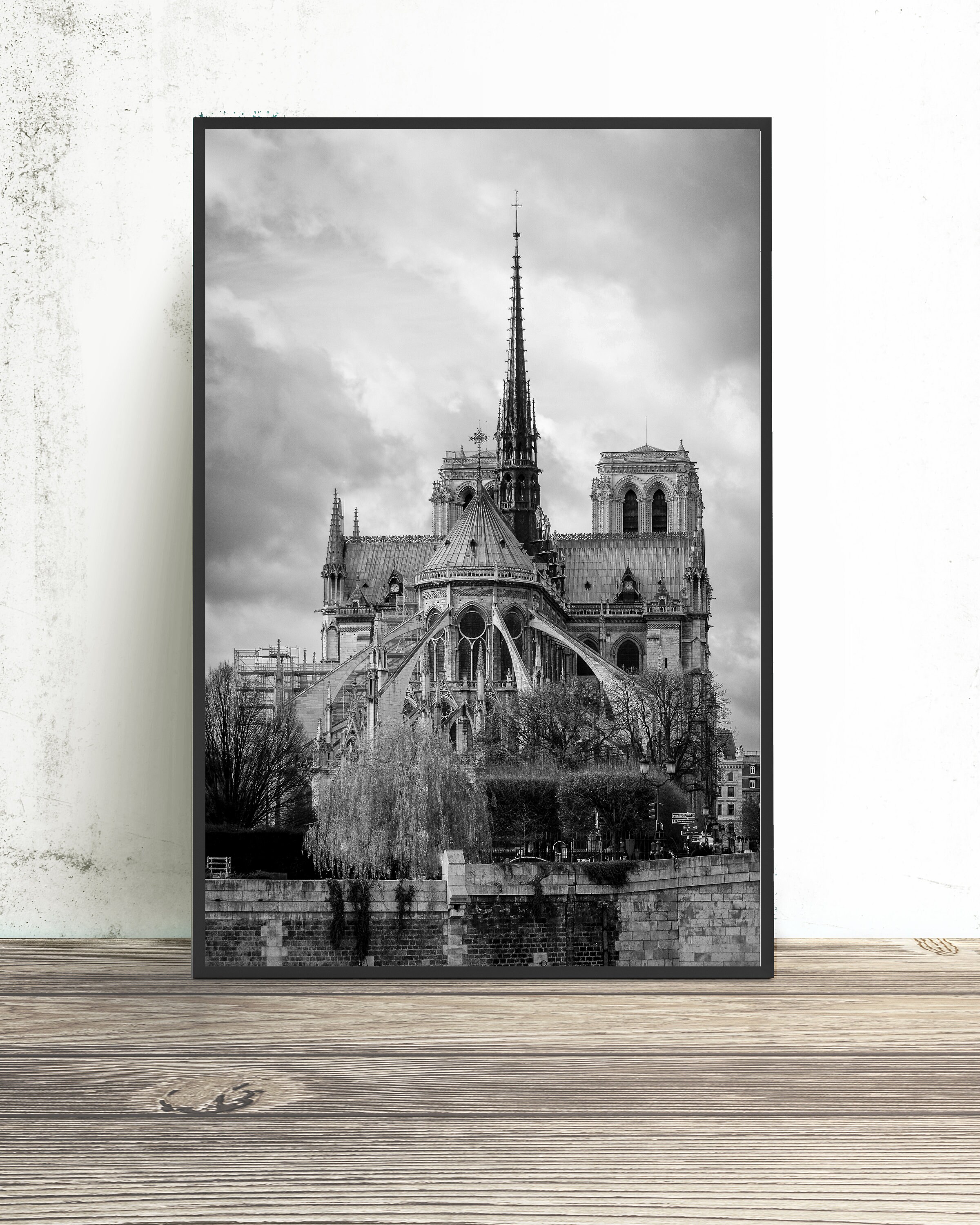 Notre Dame Wall Art notre dame paris canvas black white Etsy — free download