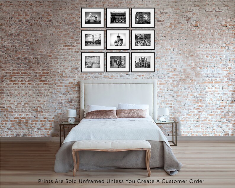 Black and White Prints of London Set of 9 London Canvas Art Etsy