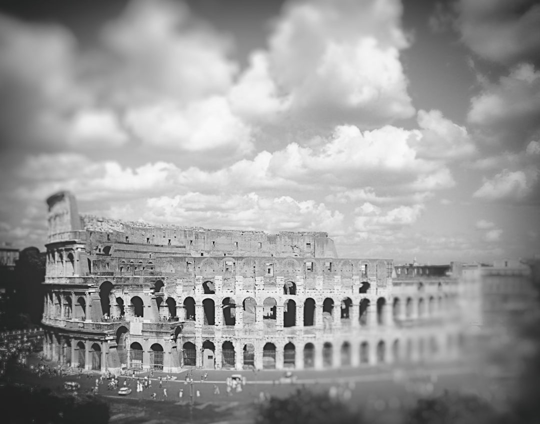 Black and White Coliseum Wall Art - Colosseum Clouds 8x10 Rome ...
