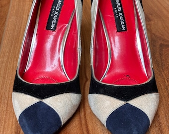 Charles Jourdan Suede Pumps, Size 7 1/2M