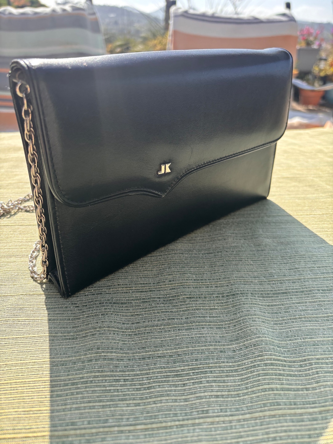 Junko Koshino Black Clutch/handbag With Removable Silver Strap. - Etsy
