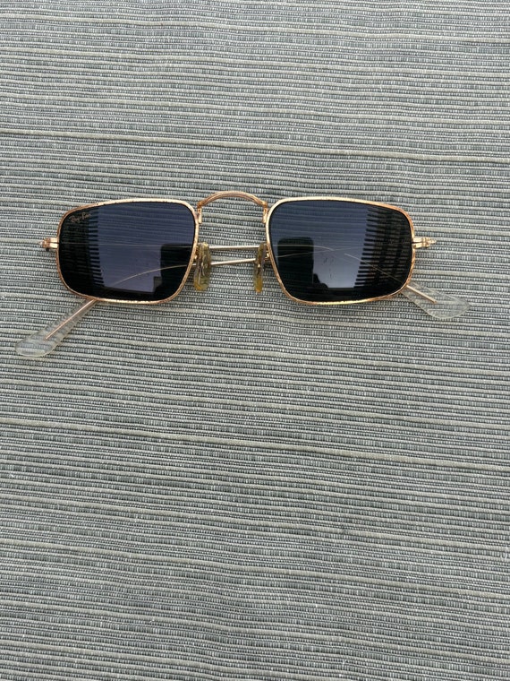 Ray-Ban W1982ゴールドフレーム ブラックレンズ ボシュロム バイカー Ray Ban W0982 Gold Frame and Green Lenses Sunglasses 1980s