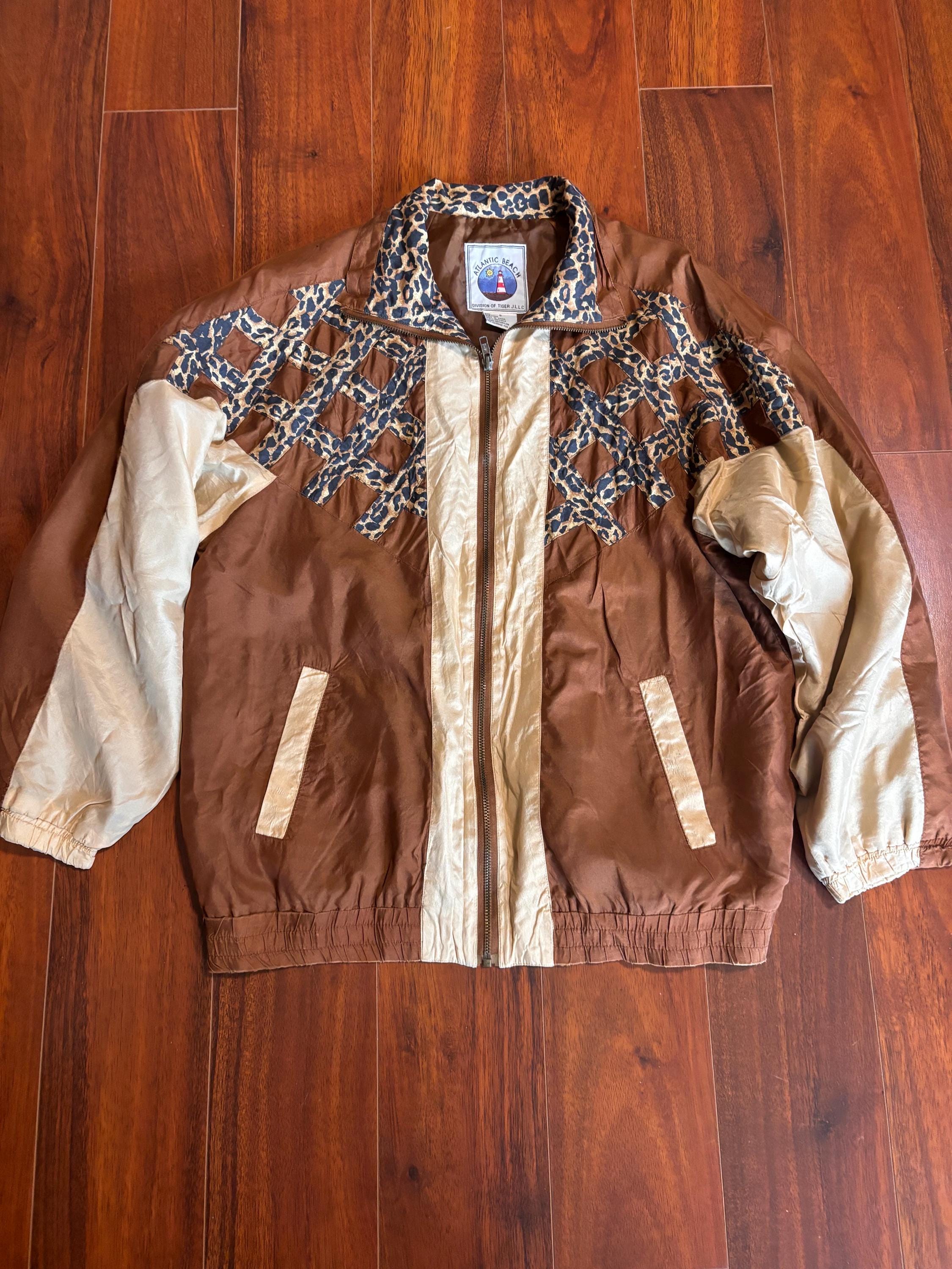 Vintage Leopard Print Track Jacket - Etsy Vintage Leopard Print Track Jacket - Etsy
