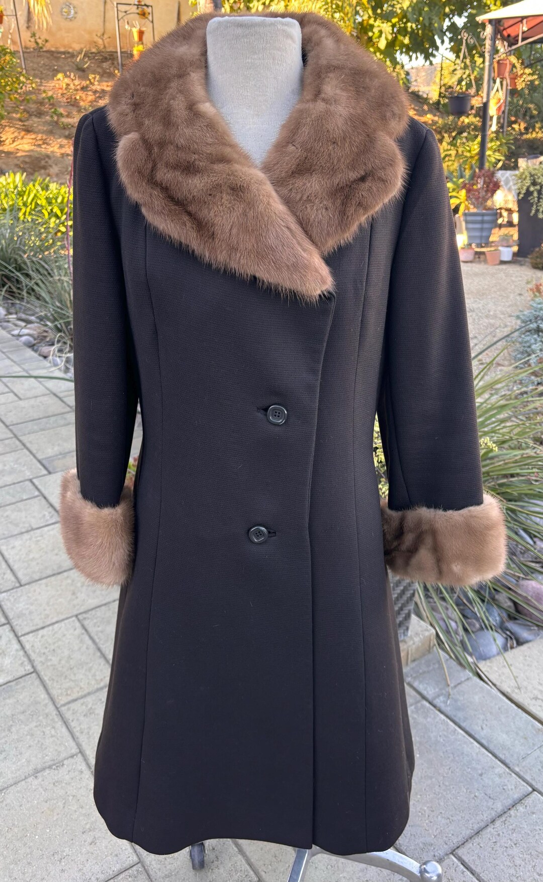 Vintage Brown Oversized Cotton Coat main image 1