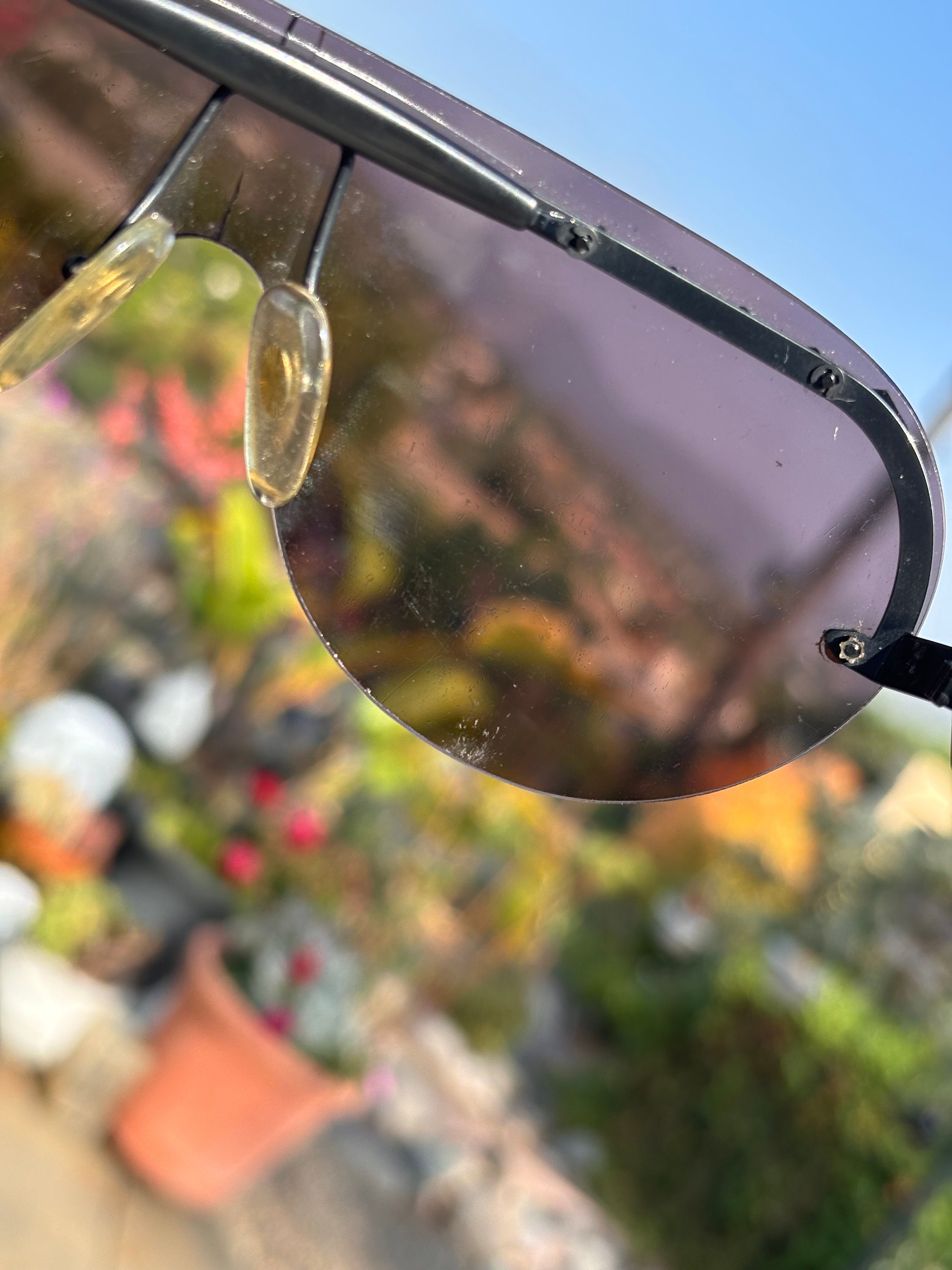 Vintage Black Womens Paloma Picasso Aviator Sunglasses 3716 Made in Germany Black Womens Paloma Picasso Aviator Sunglasses 3716 Made in  main image 4